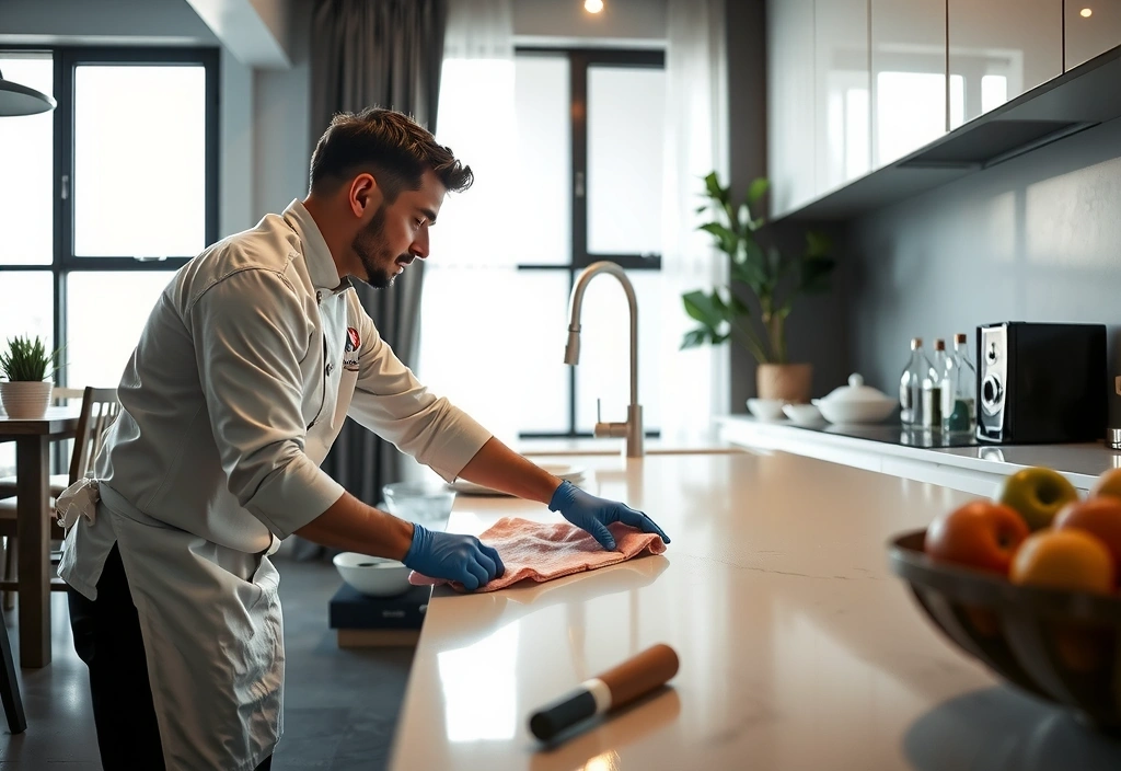 Después: cocina impecable