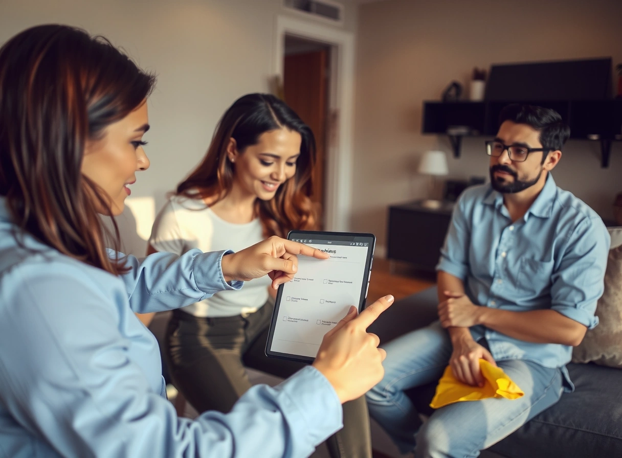 Equipo de Sparkora revisando el plan de servicio con un cliente