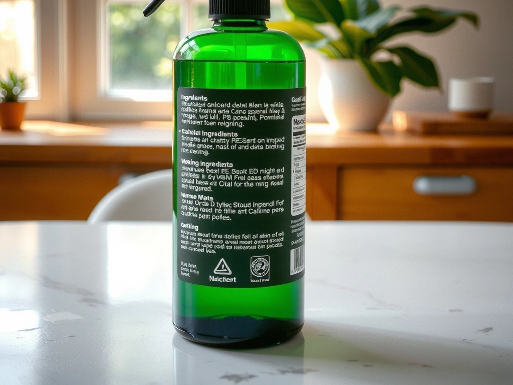 Producto de limpieza etiquetado claramente